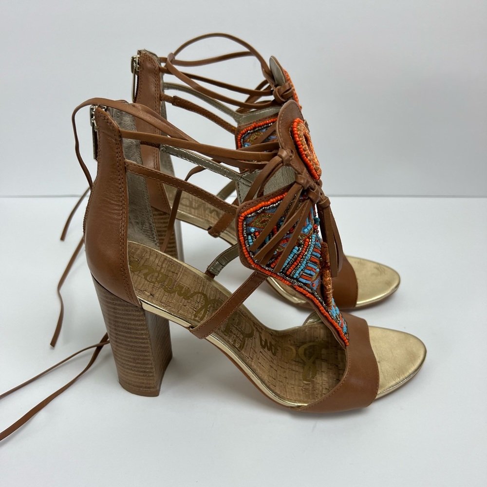 Sam Edelman Yvette Heeled Embellished Sandals Beaded EUC, Women’s Size 11